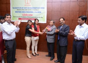 Felicitating guest of the student's felicitation program by ICMAI - WIRC